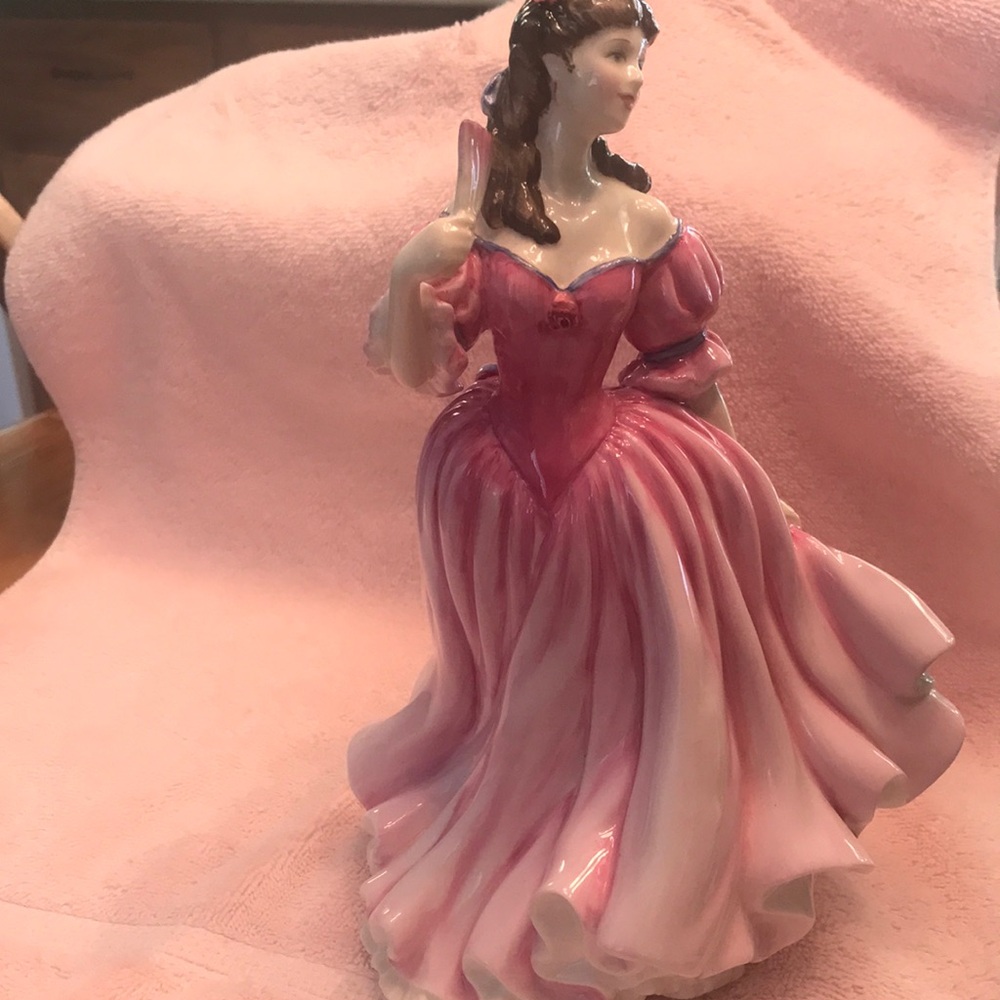 Decorative Porcelain Figurine - Pink Dress
